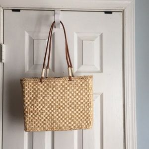 Square Straw Tote Bag